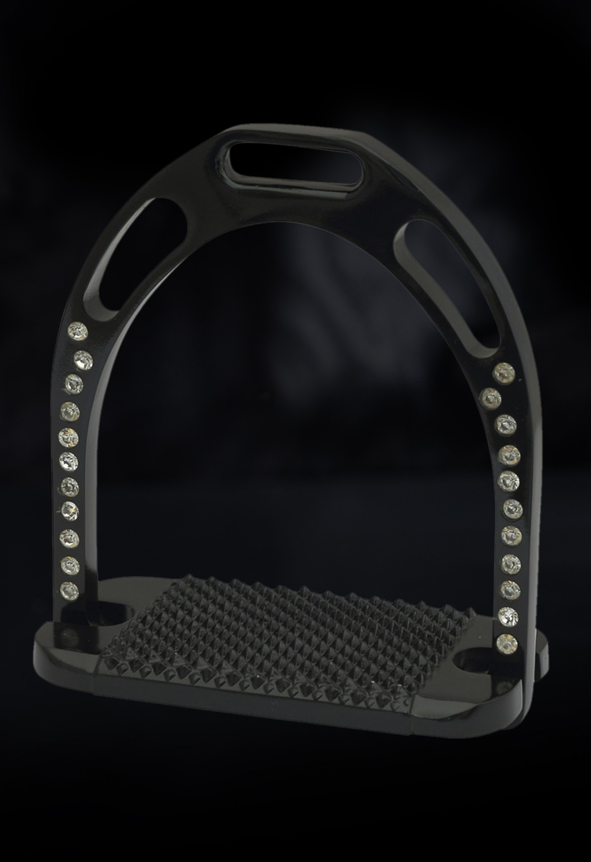Aluminum Stirrup With Crystal 