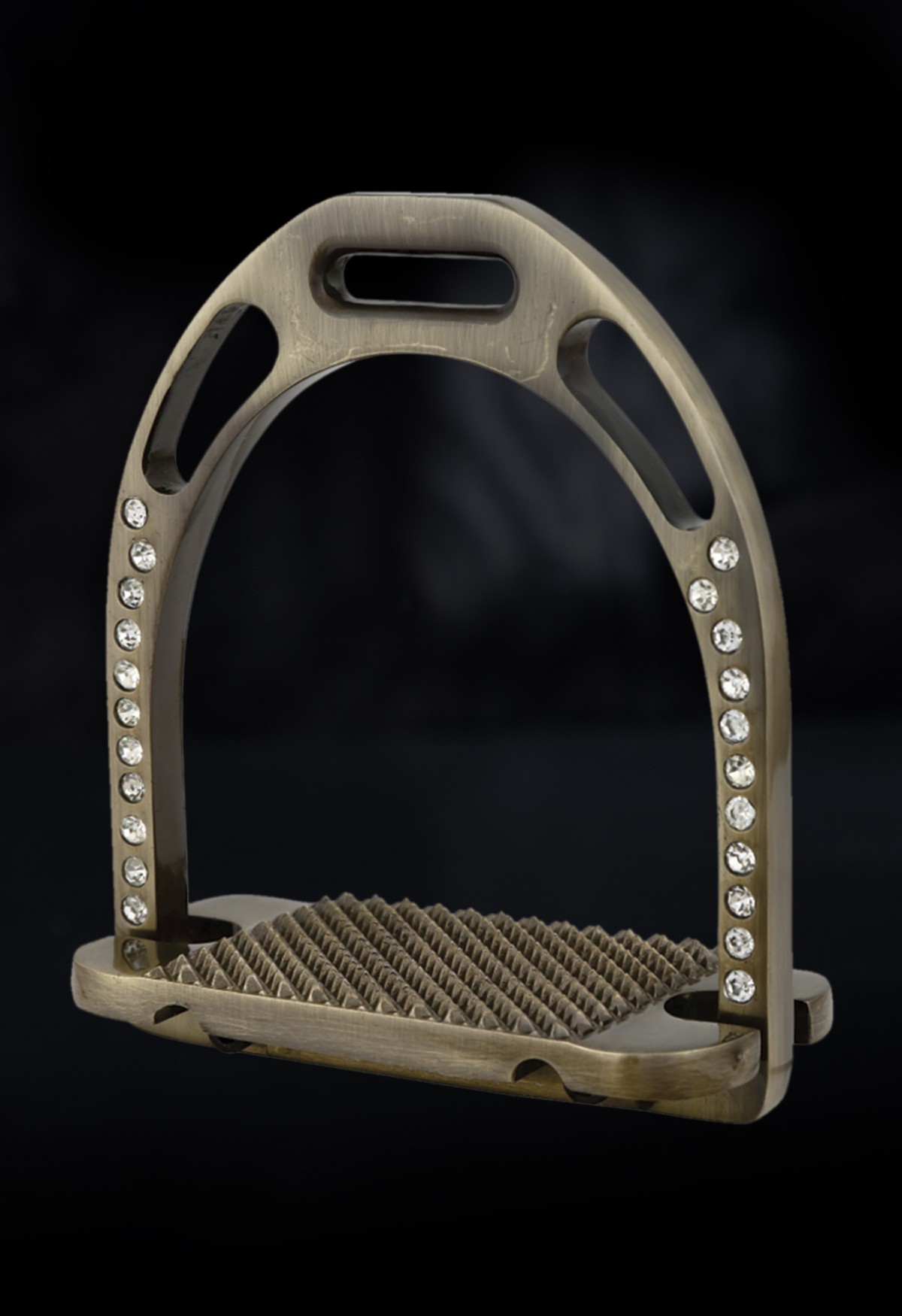 Aluminum Stirrup With Crystal 