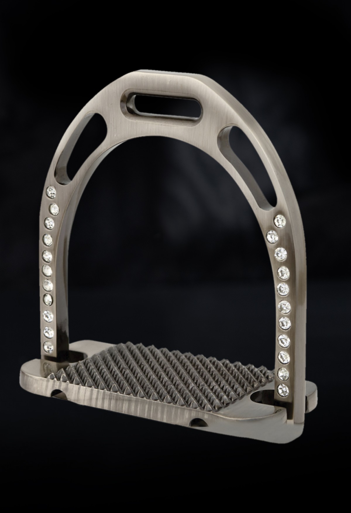 Aluminum Stirrup With Crystal 